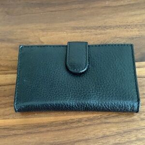 Mundi Black Leather Wallet